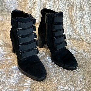 Aquatalia black ankle boots for women